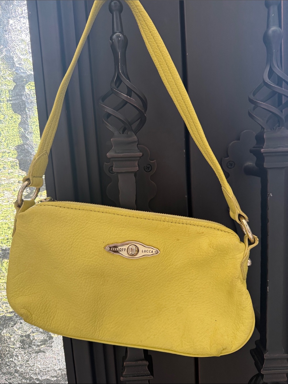 Elliott Lucca Yellow Leather Mini Shoulder Bag